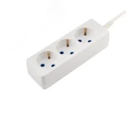 Удлинитель PROconnect 3 гнезда, 3 м, 3х0.75 мм, с/з, белый