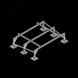 Опорная конструкция для установки оборудования TECHNORAPTOR STEELFOOT 2000х1500 тип 1 HD КМ-профиль