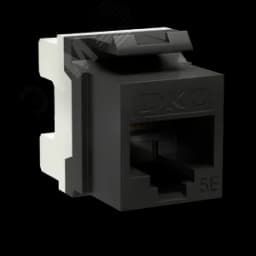Модуль Keystone RJ45 CAT5E неэкр180 градусов черный