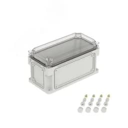Корпус IP66/IP67, 300х150х160 мм, без МП, с фланцами, прозрачная крышка H= 35 мм