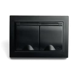 Розетка 2местная сз с крышкой STEKKER PST16901503 250В 16А серия Эрна черный 49138