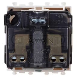 Розетка 1-м 2мод. Avanti «Белое облако» 16А IP20 2P+E защ. шторки бел. DKC 4400002