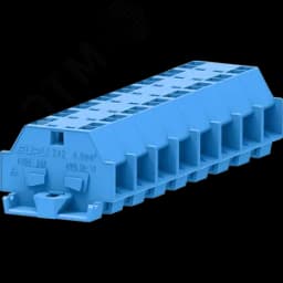 Клемма TB 2-2 с бок. подключ. с фиксирующим фланцем, синяя