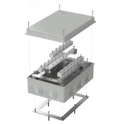Коробка огнестойкая для кабель-канала 40-0460-FR2.5-8 Е15-Е120 RAL9005 85х85х45 (44 шт/кор)