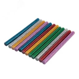 Стержни клеевые диаметр 7 мм, 100 мм, цветные с блестками (упак - 12 шт.) REXANT