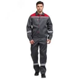 Костюм Тимбер РФ с пк цв. сер.-красн., р. 88-92/182-188