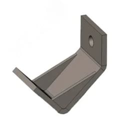 Опора неподвижная оттяжка 45 град., толщ. 8,0 мм, гальван. цинк OSTEC