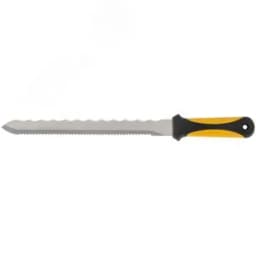 Нож для резки теплоизоляционных плит, двустороннее лезвие 240х27 мм, нерж.сталь, прорезиненная ручка