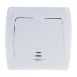 Выключатель 1-кл. СП Маргарита 10А IP20 с подсветкой бел. UNIVersal М0121