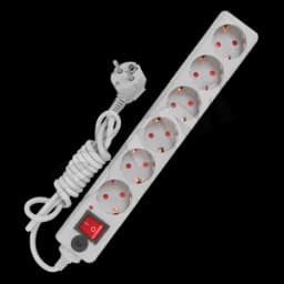 Сетевой фильтр 6х3м с выключателем ПВС 3х0.75