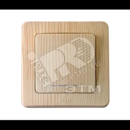 Выключатель одноклавишный скрытый с индикацией сосна 16А