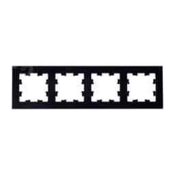 ATLASDESIGN NATURE 4-постовая РАМКА, НАТУРАЛЬНОЕ СТЕКЛО, ЧЕРНЫЙ