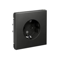 Розетка ArtGallery 16А с заземл. защ. шторки механизм базальт SE GAL001445