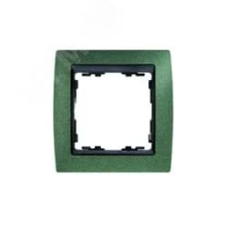 Рамка на 1 пост, S82, зеленая текстура - графит