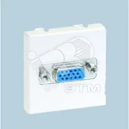 Разъём VGA, широкий, винты, S27, слоновая кость
