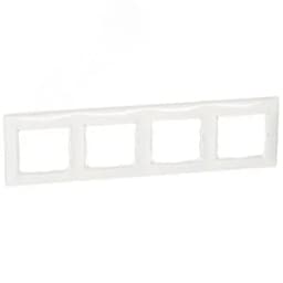 VALENA Рамка 4 поста горизонтальная белая 694255 LEGRAND