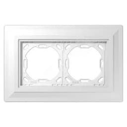 Монтажный адаптер для 2-ой рамки (без выступа на готовой стене) для установки устройств и накладок серии LS990 в установочную коробку (для горизонтальной/вертикальной установки в штукатурку или гипсокартон толщиной от 12,5 мм) Серия- LS ZERO