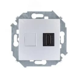 Розетка 15 HDMI алюминий