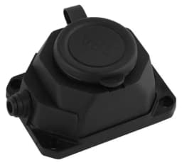 Колодка удлинителя 1-м с заземл. 16А IP44 K-1e-B-IP44 каучук черн. Эра Б0044543