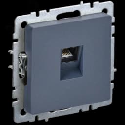 BRITE Розетка компьютерная RJ45 кат.5E РК10-БрМ маренго BR-K10-1-K35 IEK