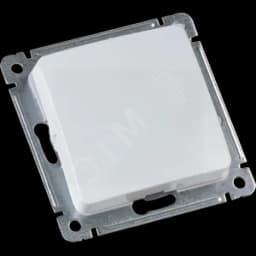 MASTER Переключатель одноклавишный скрытой установки, в рамку, белый