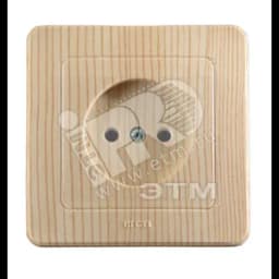 Розетка скрытая со шторками сосна