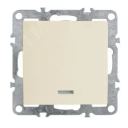 Выключатель 1-клавишный c индикатором (механизм), серия Эрна, , слоновая кость