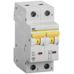Выключатель автоматический ВА47-60M 2Р 3А 6кА D