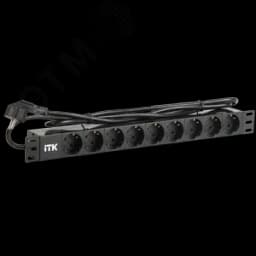 Блок розеток PDU 9 розеток 1U шнур 2м вилка алпроф ITK