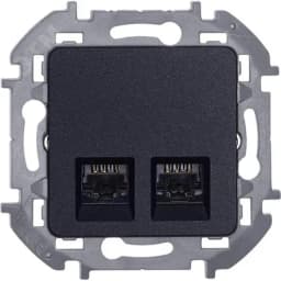 INSPIRIA розетка двойная RJ 45 категория 5e UTP антрацит LEGRAND