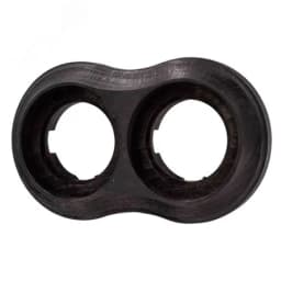 Рамка 2 постовая Пиластро, накладной монтаж, дерево, цвет Угольно-черный