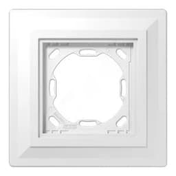 Монтажный адаптер для 1-ой рамки (без выступа на готовой стене) для установки устройств и накладок серии LS990 в установочную коробку (для горизонтальной/вертикальной установки в штукатурку или гипсокартон толщиной от 12,5 мм) Серия- LS ZERO JUNG