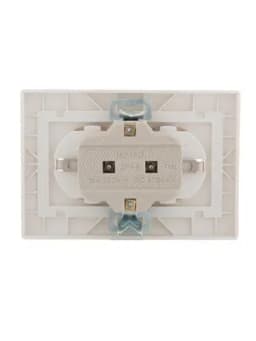 Розетка 2-м СП Mira 16А IP20 с заземл. со вставкой керамика жемчуж./бел. перламутр. LEZARD 701-3030-127