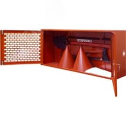 Щит пожарный закрытый ПРЕСТИЖ комплект (полотнище 2х1,5м., вес 0,8 кг., лом, багор, топор, лопата, 2ведра)