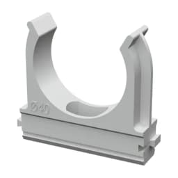 Крепеж-клипса для труб АБС-пластик в карт d40 мм (30шт/300шт уп/кор) Промрукав