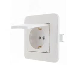 KARINA Розетка с/з с крышкой ПБТ жемчужно-белый перламутр (10шт/120шт) Lezard