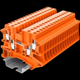 Клемма TU 2-2 винтовая, сечение 2,5 мм. кв., оранжевая