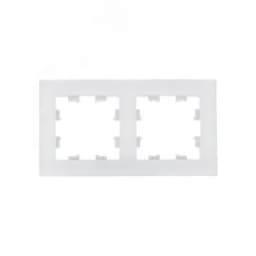 ATLASDESIGN NATURE 2-постовая РАМКА, НАТУРАЛЬНОЕ СТЕКЛО, БЕЛЫЙ