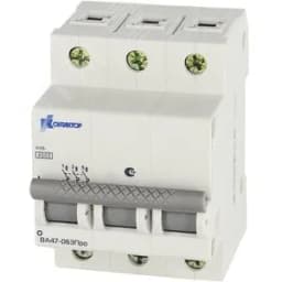 Выключатель автоматический трехполюсный 25A В ВА47-063Про 4.5kA