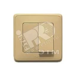 CARIVA Выключатель двухклавишный в рамку бежевый 773758 Legrand Euro