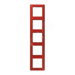 Рамка 5-я для горизонтальной/вертикальной установки  Серия- AS550  Материал- термопласт  Цвет- красный