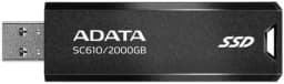 SSD диск объемом HDD 2 Тб SC610 2Tb SC610-2000G-CBK/RD A-Data