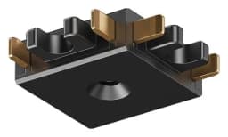 Соединитель угловой Lобразный для треков накладных Denkirs AIR BASE TR5211BK