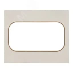 Стокгольм Рамка для розетки 2-местная белая с линией цвета шампань