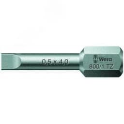 Бита шлицевая торсионная 800/1 TZ SL вязкая твердость хвостовик 1/4 C 6.3 0.8X5.5X25 мм WERA