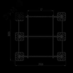 Опорная конструкция для установки оборудования TECHNORAPTOR FOOT 1800х1800 HD КМ-профиль