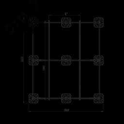 Опорная конструкция для установки оборудования TECHNORAPTOR FOOT 2500х3000 тип 1 HD КМ-профиль