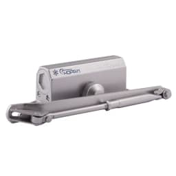 Дверной доводчик со стандартной рычажной тягой, от 120 до 160 кг, морозостойкий, серебро НОРА-М 5S