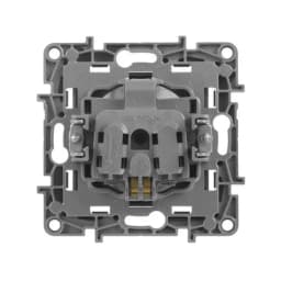 Розетка 1-м СП Etika 16А IP31 250В 2P+E с заземл. защ. шторки немецк. стандарт винтов. клеммы механизм антрацит Leg 672622