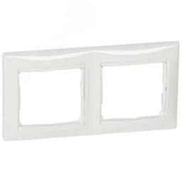 VALENA Рамка 2 поста горизонтальная белая 694241 LEGRAND